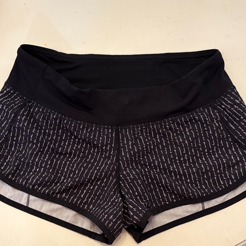 Lululemon Black and White Women's Shorts